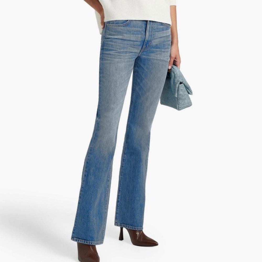 SLVRLAKE Blue Flare & Wide Leg Jeans
waist is too high for my short waist.